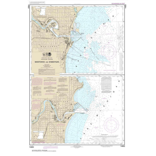 Paradise Clay NO_14922 HISTORICAL NOAA Chart Manitowoc and Sheboygan