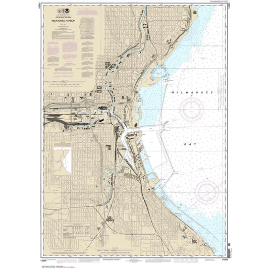 Paradise Clay NO_14924 HISTORICAL NOAA Chart Milwaukee Harbor
