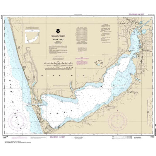 Paradise Clay NO_14935 HISTORICAL NOAA Chart White Lake