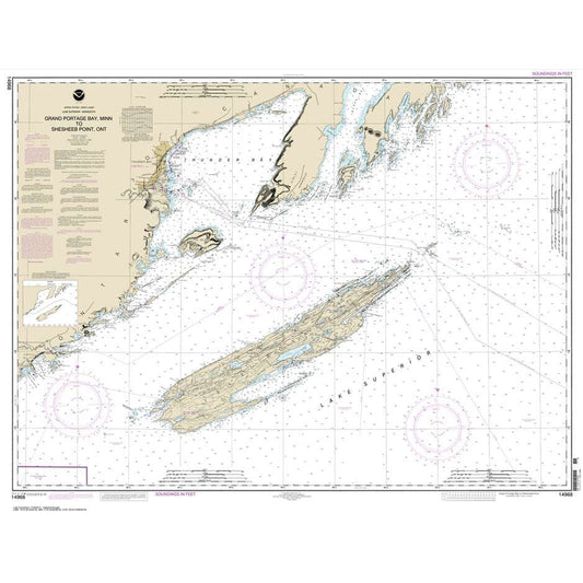 Paradise Clay NO_14968 HISTORICAL NOAA Chart Grand Portage Bay: Minn. to Shesbeeb Point: Ont.