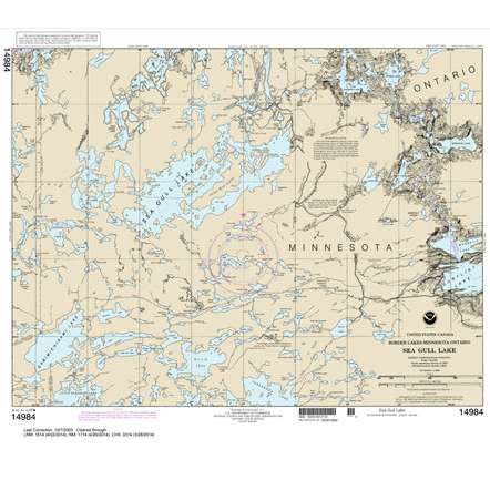 Paradise Clay NO_14984 HISTORICAL NOAA Chart Sea Gull Lake