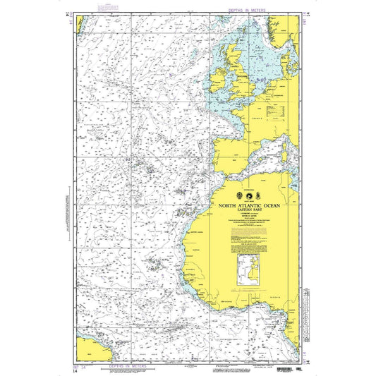 Paradise Clay NGA_14 NGA Chart North Atlantic Ocean - Eastern Portion