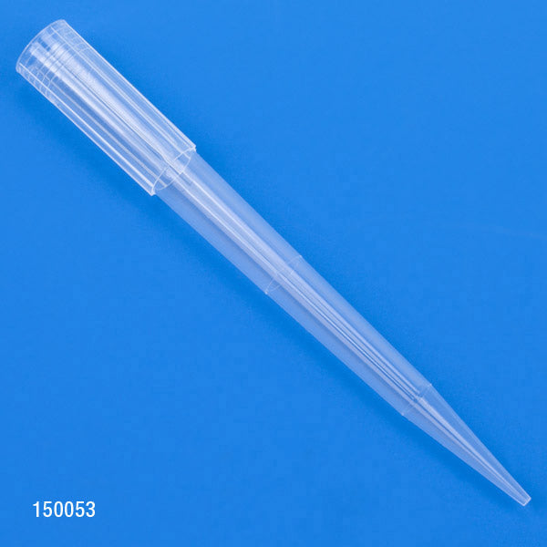 Globe Scientific 150035 Pipette Tip 0.1 - 10uL XL Certified Universal Low Retention Graduated 45mm Extended Length Natural STERILE 1000/Stand-Up Resealable Bag