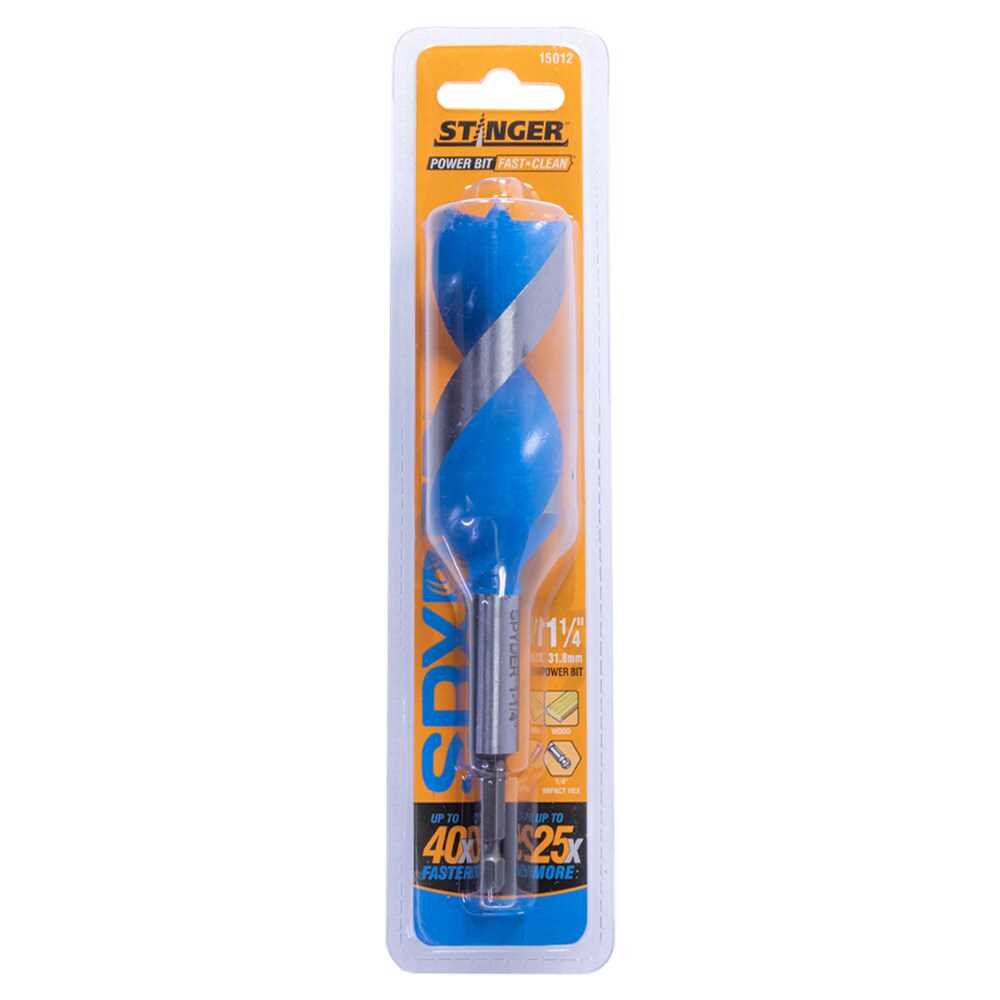 Spyder 15012 Spyder Stinger Power Bit 1-1/4-In X 6-1/2-In Woodboring Power Bit Drill Bit