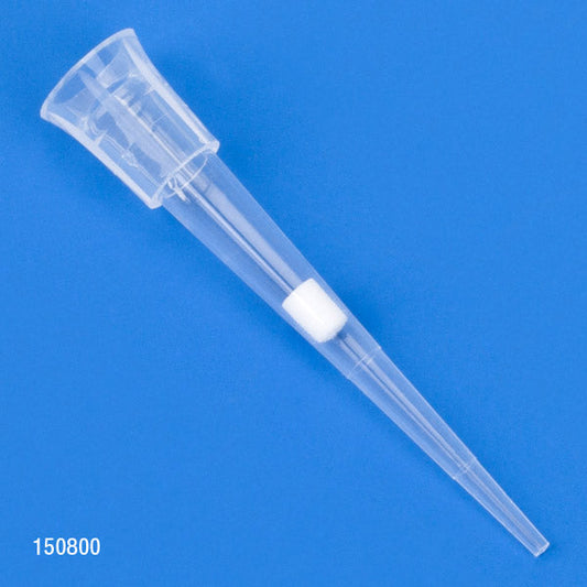 Globe Scientific 150800 Filter Pipette Tip 0.1 - 10uL Certified Universal Low Retention Graduated 31mm Natural STERILE 96/Rack 10 Racks/Box
