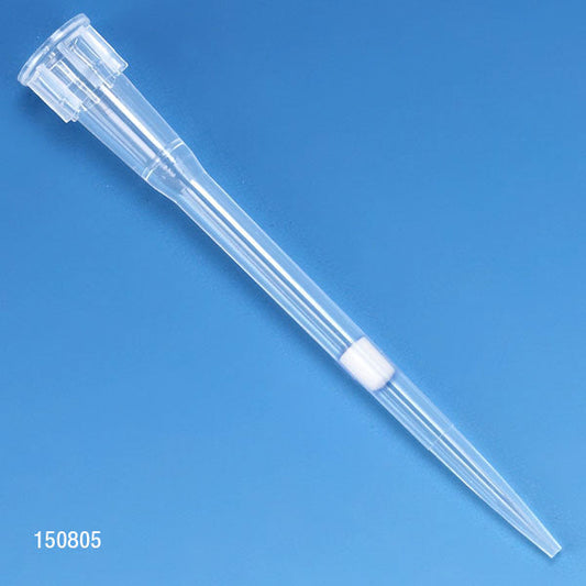 Globe Scientific 150805 Filter Pipette Tip 0.1 - 20uL Certified Universal Low Retention Graduated 45mm Natural STERILE 96/Rack 10 Racks/Box