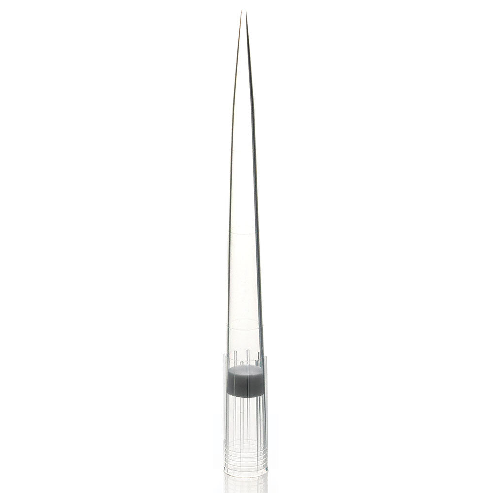 Globe Scientific 150838 Filter Pipette Tip 1 - 1250uL Certified Universal Low Retention Graduated Natural 98mm Extended Length STERILE 96/Rack 6 Racks/Box