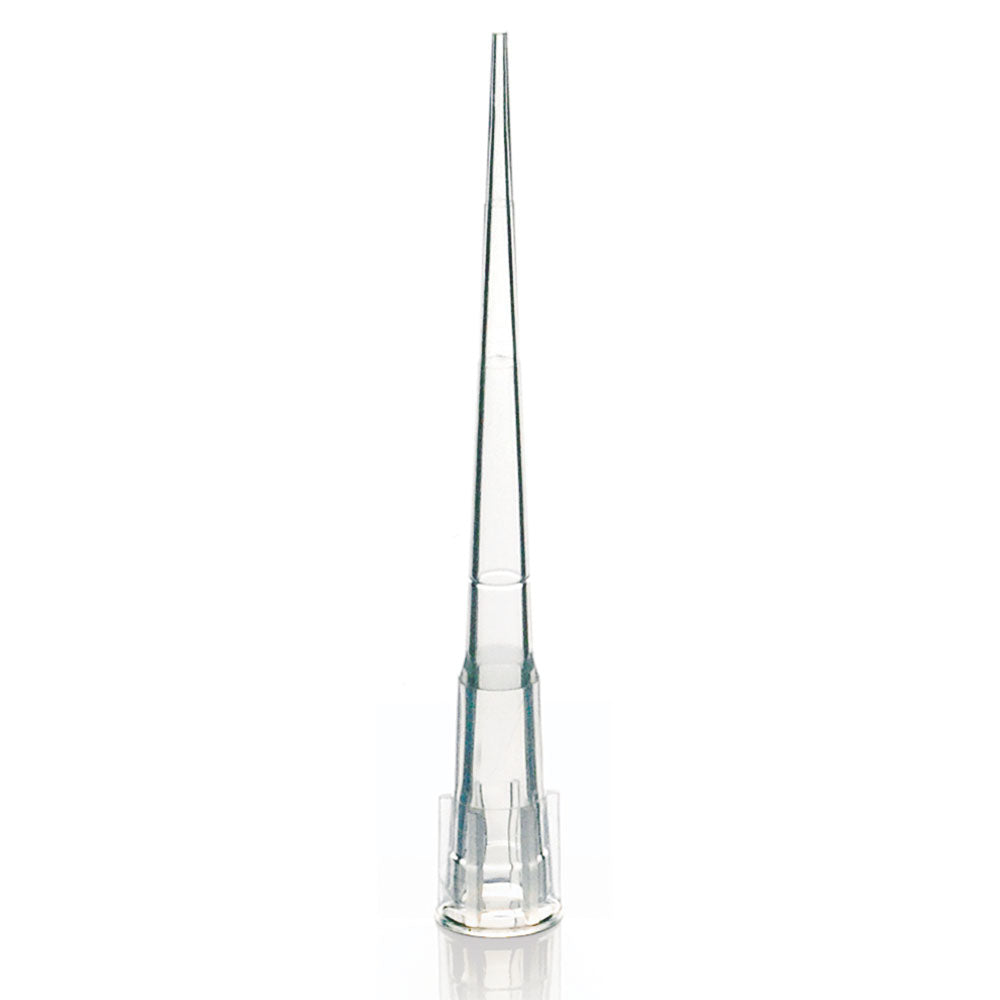 Globe Scientific 151156 Pipette Tip 0.1 - 10uL Certified Universal Natural 45mm Pipetman Style 1000/Stand-Up Resealable Bag
