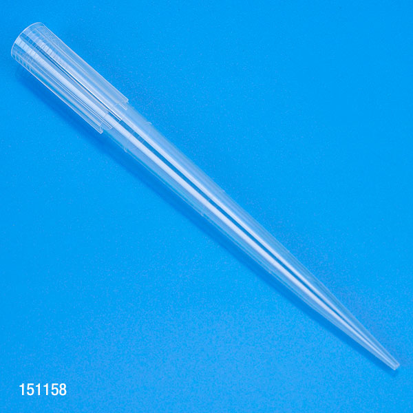 Globe Scientific 151158R-96 Pipette Tip 100 - 1300uL Certified Universal Graduated Natural 98mm Extended Length 96/Rack 6 Racks/Box