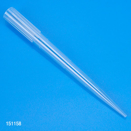 Globe Scientific 151158 Pipette Tip 100 - 1300uL Certified Universal Graduated Natural 98mm Extended Length 500/Stand-Up Resealable Bag