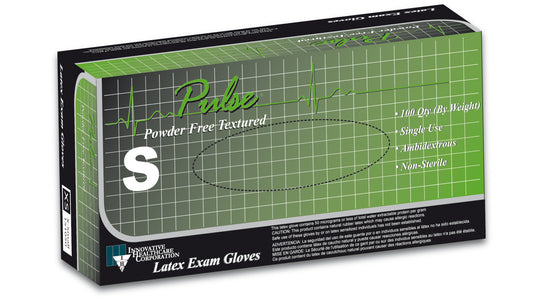 Innovative Healthcare 151050 Pulse Latex Exam Gloves - Xs, 100 Gloves/Bx, 10 Bx/Cs