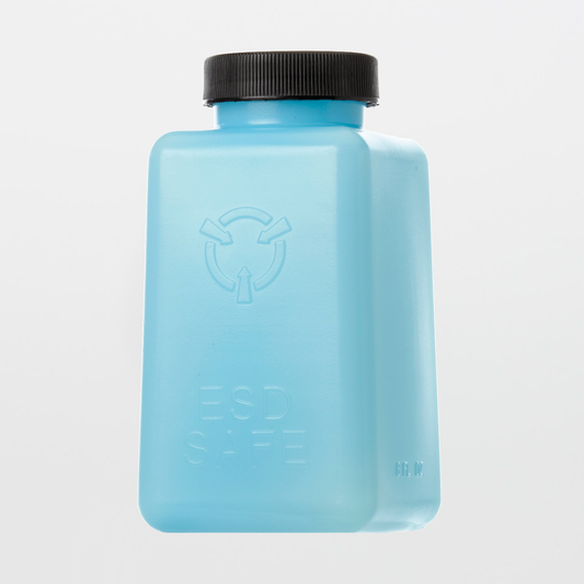 SOS Cleanroom 8 oz. ESD-Safe Square Bottle with Lid