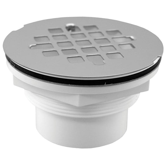 Jones Stephens D41007 2" PVC Drop-in Solvent Outlet Shower Stall Drain with Stainless Steel Strainer