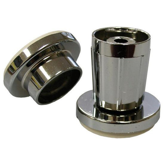 Jones Stephens S02151 Chrome Plated Die Cast Zinc Jiffy Shower Rod Flanges, 1 Pair