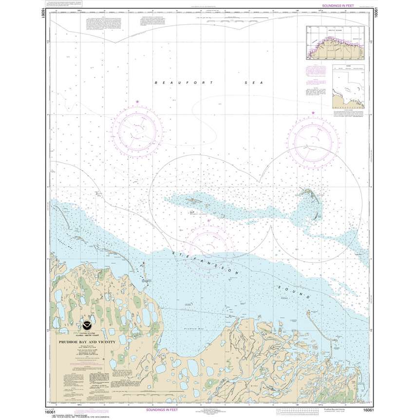 Paradise Clay NO_16061 HISTORICAL NOAA Chart Prudhoe Bay and vicinity