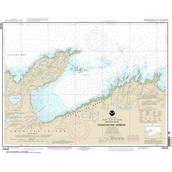 Paradise Clay NO_16446 HISTORICAL NOAA Chart Constantine Harbor: Amchitka Island