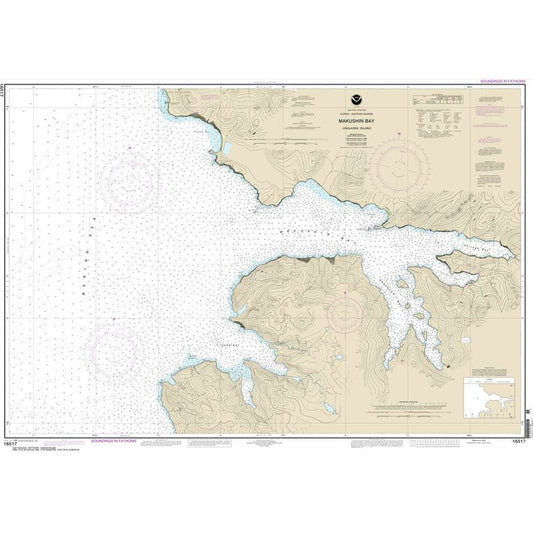 Paradise Clay NO_16517 HISTORICAL NOAA Chart Makushin Bay
