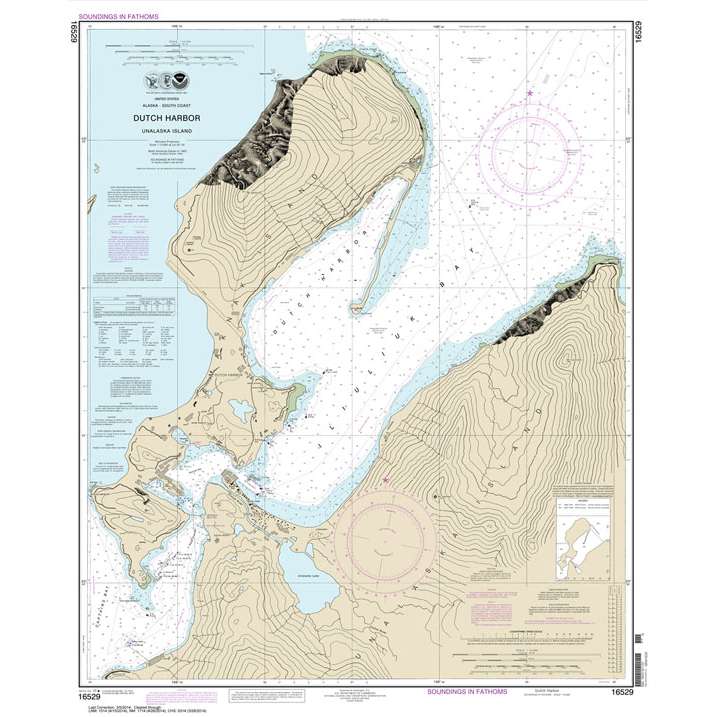 Paradise Clay NO_16529 HISTORICAL NOAA Chart Dutch Harbor