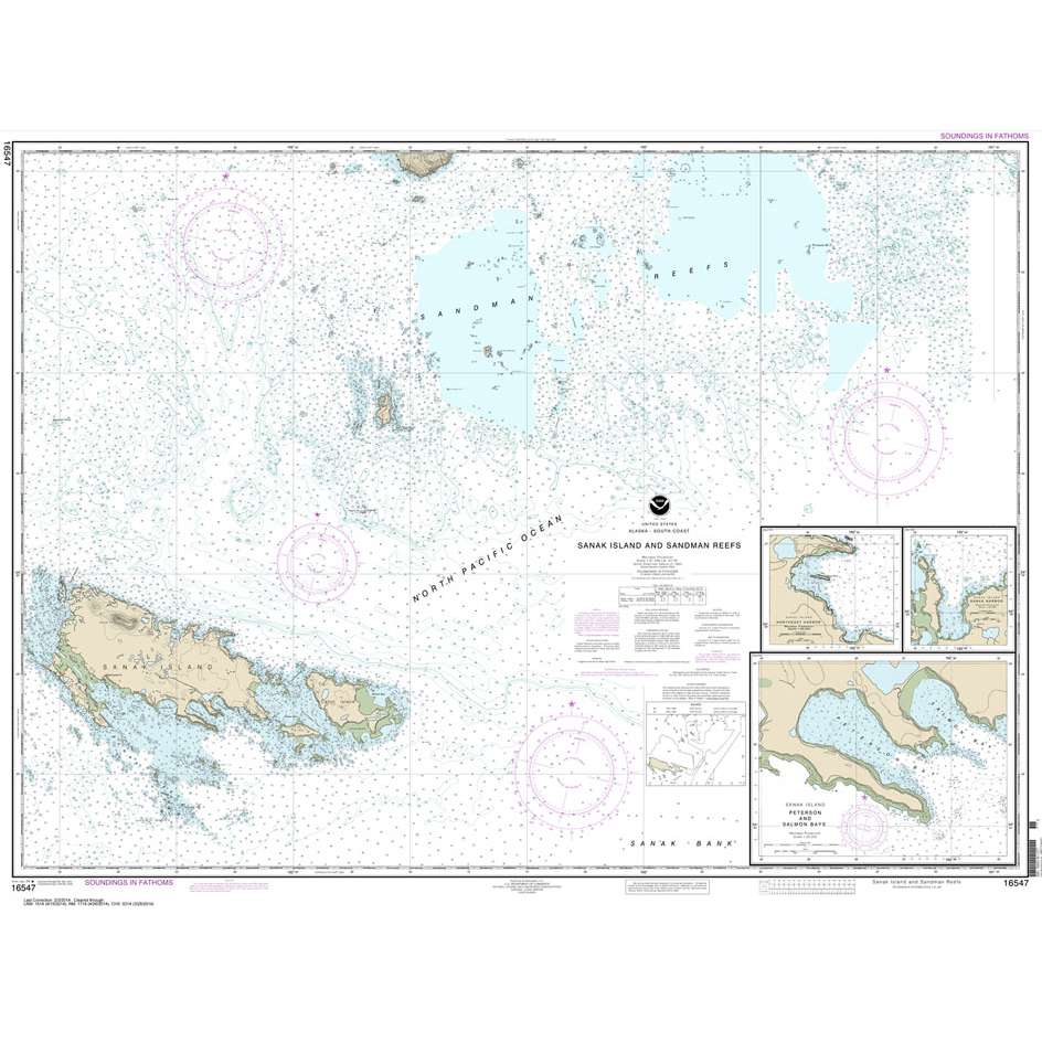 Paradise Clay NO_16547 HISTORICAL NOAA Sanak Island and Sandman Reefs;Northeast Harbor;Peterson and Salmon Bays;Sanak Harbor