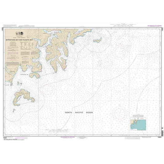 Paradise Clay NO_16561 HISTORICAL NOAA Chart Mitrofania Bay And Kuiukta Bay