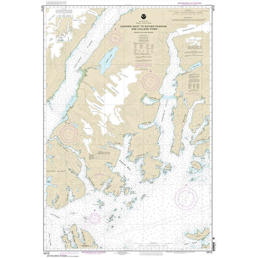 Paradise Clay NO_16712 HISTORICAL NOAA Unakwik Inlet to Esther Passage and College Fiord
