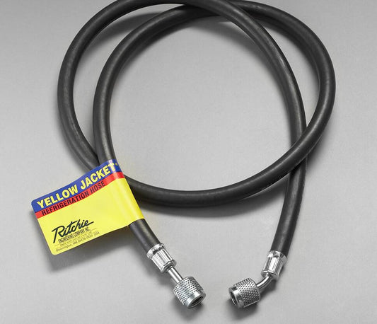 Yellow Jacket 16896 96", 1/4" Str. fl. x 1/4" 45Â°, ammonia charging hose