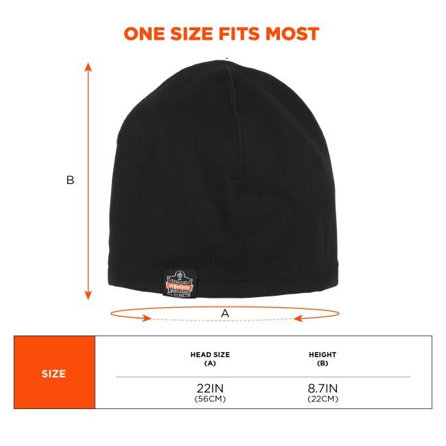 Ergodyne 16908 N-Ferno 6813 Winter Skull Cap Helmet Liner
