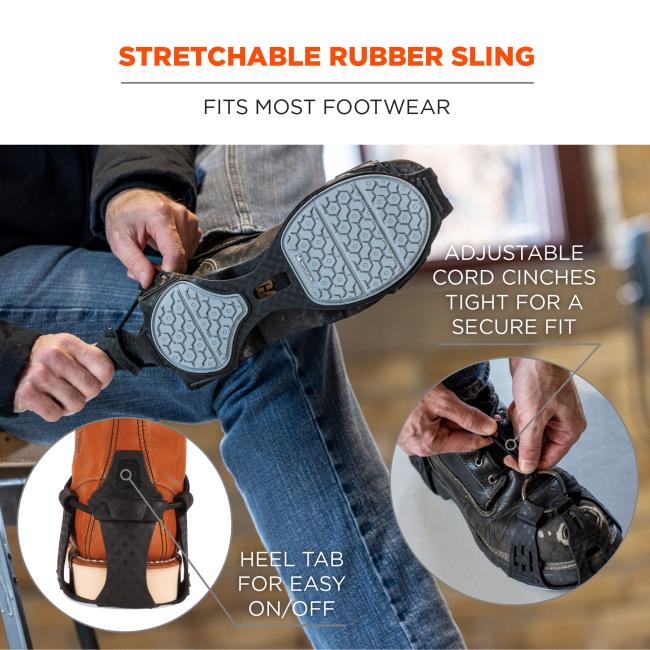 Ergodyne 16926 TREX 6326 Spikeless Traction Device - Slip-Resistant & Oil-Resistant