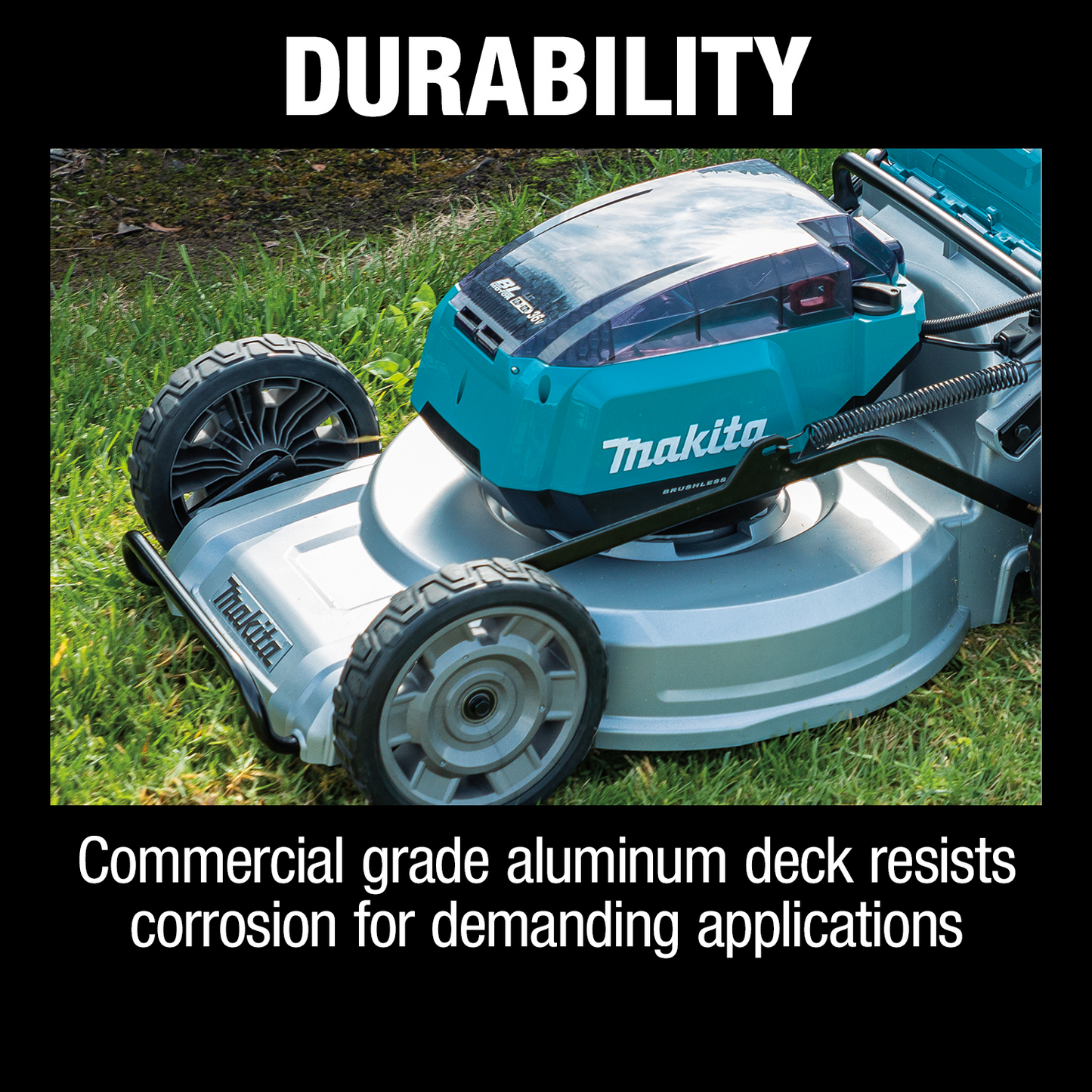 Makita XML09PT1 36V (18V X2) LXT® Brushless 21" Self‘Propelled Commercial Lawn Mower Kit with 4 Batteries (5.0Ah)