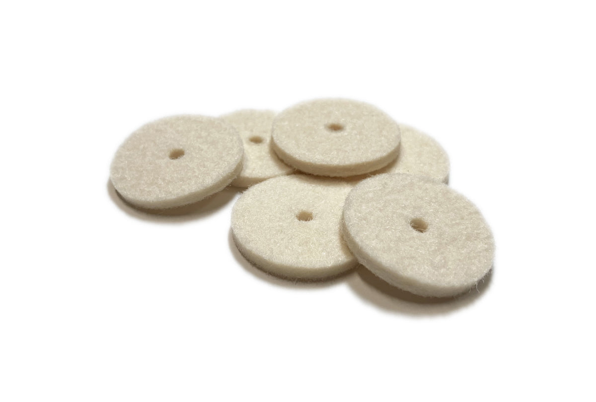 Grobet USA® 17.376 Miniature Square Edge Felt Wheels 1″ X 1/8″ Soft, EA