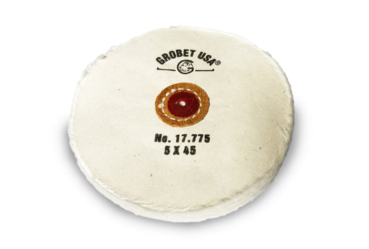 Grobet USA® 17.775 Finex Muslin Buff, Loose, 5″ X 45 Ply, LEAther Center, EA