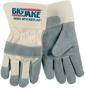 MCR Safety 1700XXL Big Jake® Premium Grade A+ Side Leather Leather Palm Work Gloves Sewn with DuPont™ Kevlar® 23/4 Inch Safety Cuff (1 DZ)