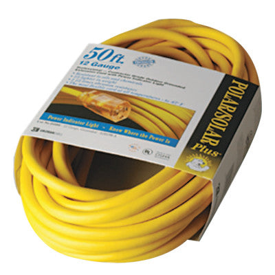 Southwire 01688 50' Yel Polar/Solar Plusext. Cord 12/3 Sjeow-