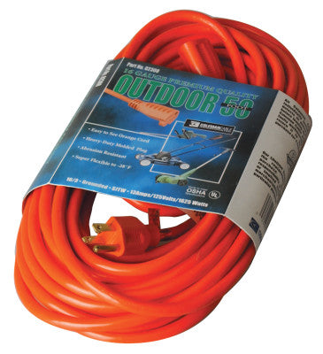 Southwire 02308 50' 16/3 Sjtw-A Orange Ext. Cord 3-Cond. Rou