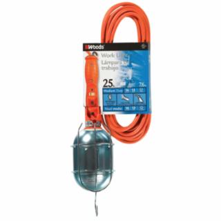 SOUTHWIRE 0691 25' Orange Trouble Light/Metal Guard 1