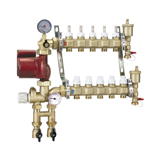 Caleffi 1725C1A Low Temp Manifold mixing station 3-Ports, 3 speed pump