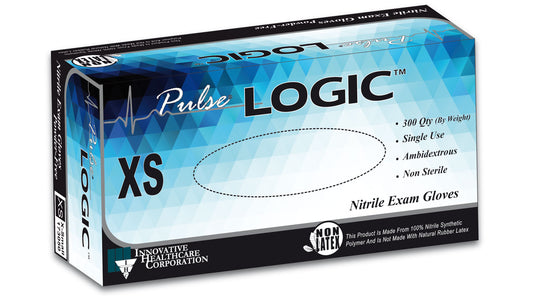 Innovative Healthcare 173200 Pulse Logic Nitrile Exam Gloves - M, 300 Gloves/Bx, 10 Bx/Cs