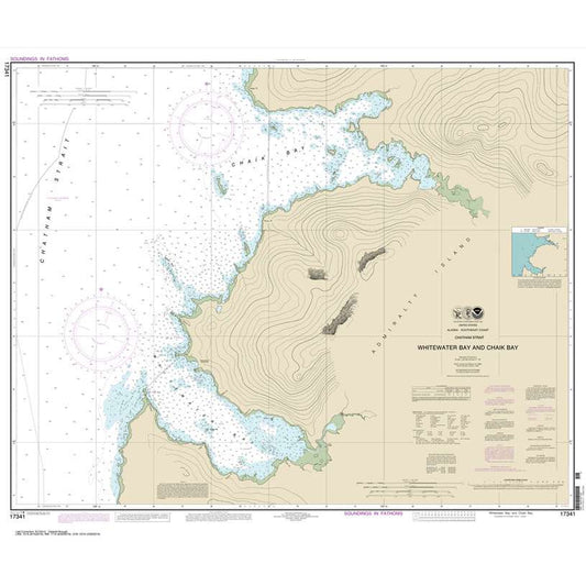 Paradise Clay NO_17341 HISTORICAL NOAA Chart Whitewater Bay and Chaik Bay: Chatham Strait