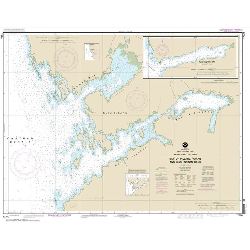 Paradise Clay NO_17370 HISTORICAL NOAA Bay of Pillars and Rowan Bay: Chatham Strait;Washington Bay: Chatham Strait