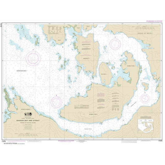 Paradise Clay NO_17379 HISTORICAL NOAA Chart Shakan Bay And Strait: Alaska