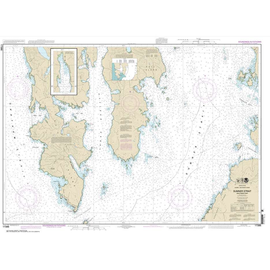 Paradise Clay NO_17386 HISTORICAL NOAA Chart Sumner Strait-Southern part