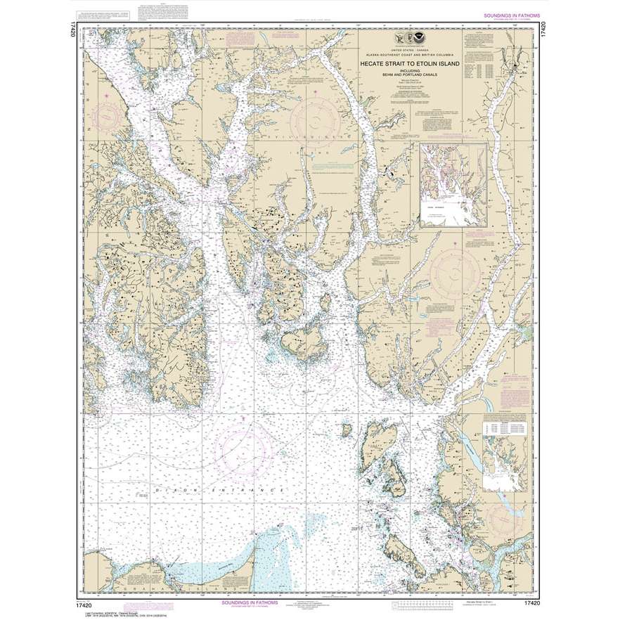 Paradise Clay NO_17420 HISTORICAL NOAA Hecate Strait to Etolin Island: including Behm and Portland Canals