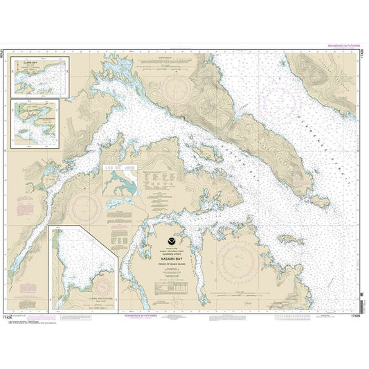 Paradise Clay NO_17426 HISTORICAL NOAA Chart Kasaan Bay: Clarence Strait;Hollis Anchorage: eastern part;Lyman Anchorage