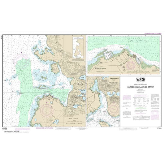 Paradise Clay NO_17435 HISTORICAL NOAA Chart Harbors in Clarence Strait Port Chester: Annette Island;Tamgas Harbor: Annette Island;Metlakatla Harbor