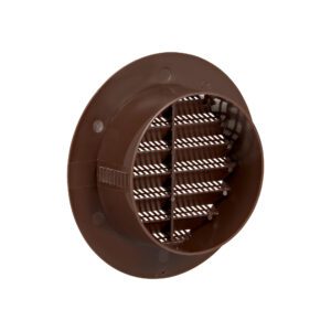 Lambro 174B 4 Inch Brown Plastic Flush Mount Round Vent – Friction Fit