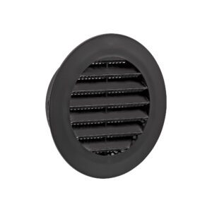 Lambro 174BL 4 Inch Black Plastic Flush Mount Round Vent – Friction Fit