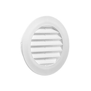 Lambro 174W 4 Inch White Plastic Flush Mount Round Vent – Friction Fit