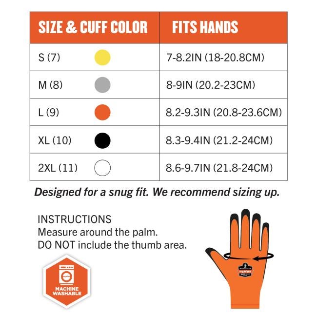 Ergodyne 17995 ProFlex 7551 Coated Cut-Resistant Winter Work Gloves - ANSI A5, EN 388: 4X43E, Waterproof