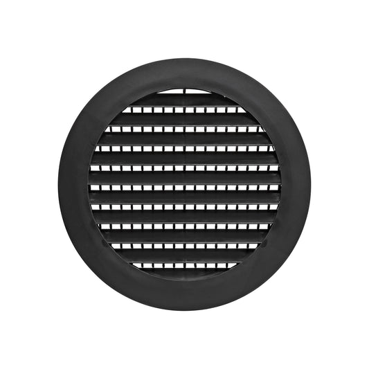 Lambro 176BL 6 Inch Black Plastic Flush Mount Round Vent – Friction Fit