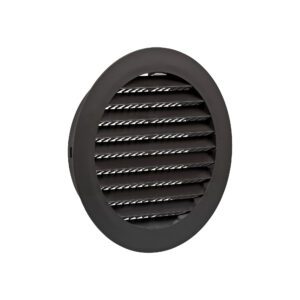 Lambro 176BL 6 Inch Black Plastic Flush Mount Round Vent – Friction Fit